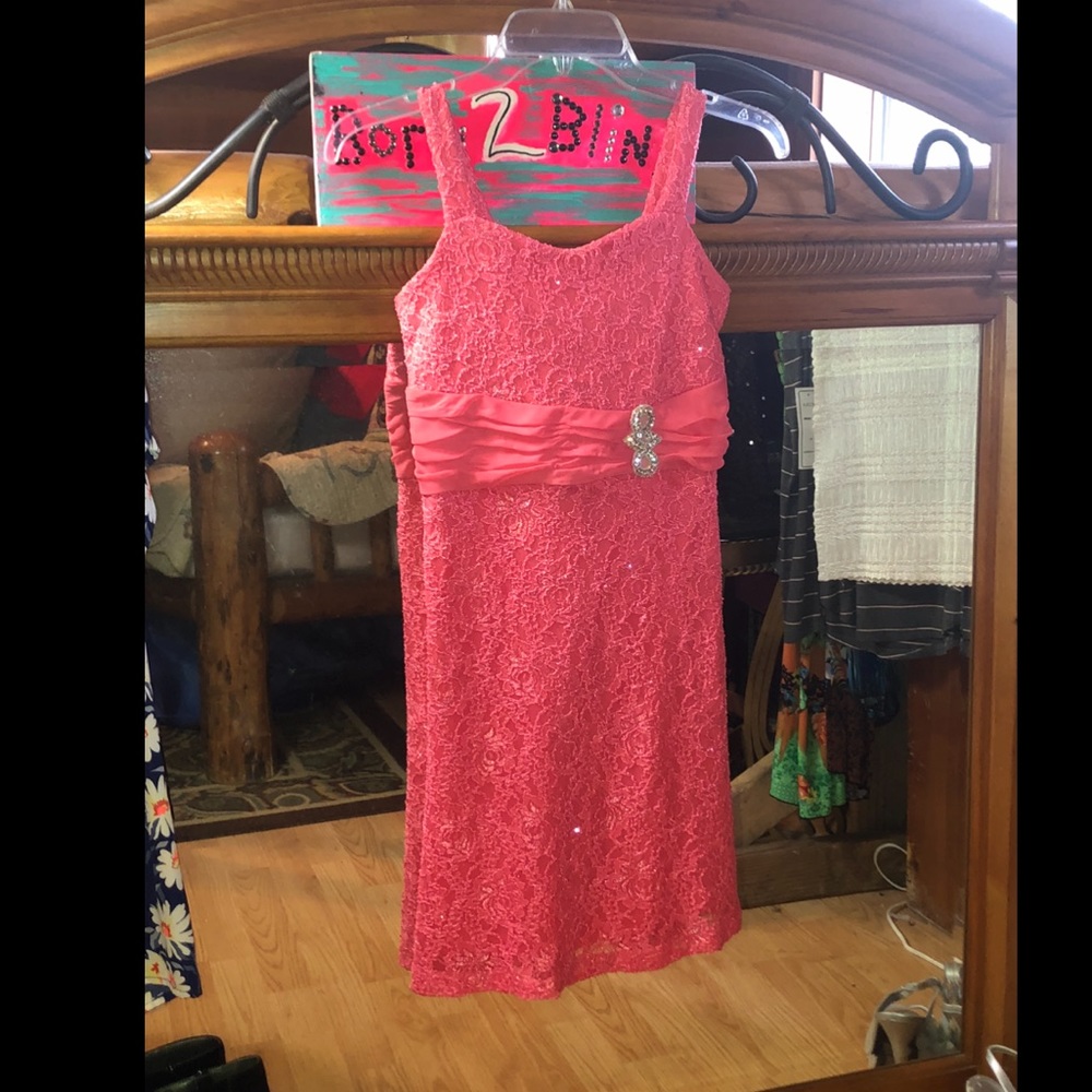 Corral- Pink sequined dress very nice great shape